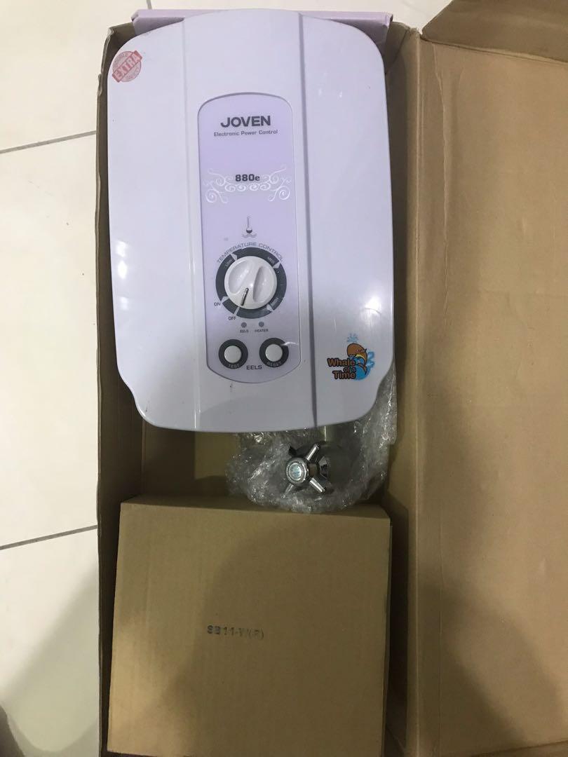 Joven water heater 880e (without pump), TV u0026 Home Appliances, Water Heater  u0026 Instant Showers on Carousell