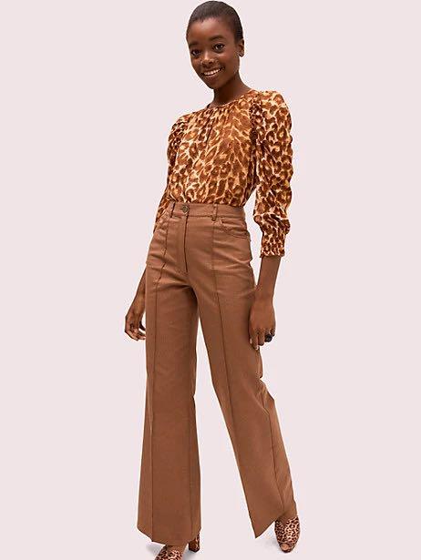 Kate Spade Leopard Print Silk Blouse, Women's Fashion, Tops, Blouses on  Carousell