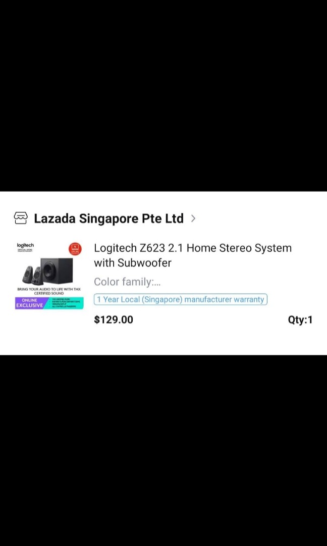 Logitech Z623 speaker Audio Soundbars Speakers Amplifiers on