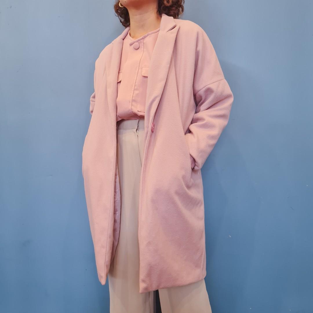 pink jacket long