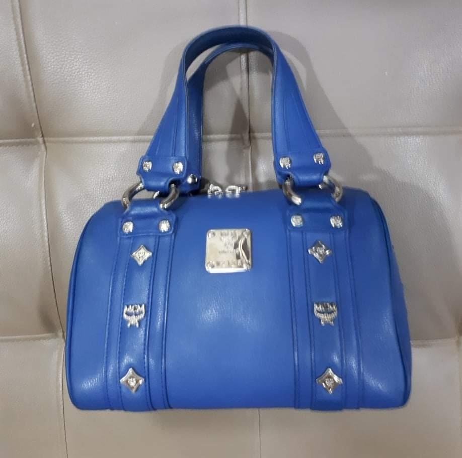 Mcm mini boston bag, Luxury, Bags & Wallets on Carousell