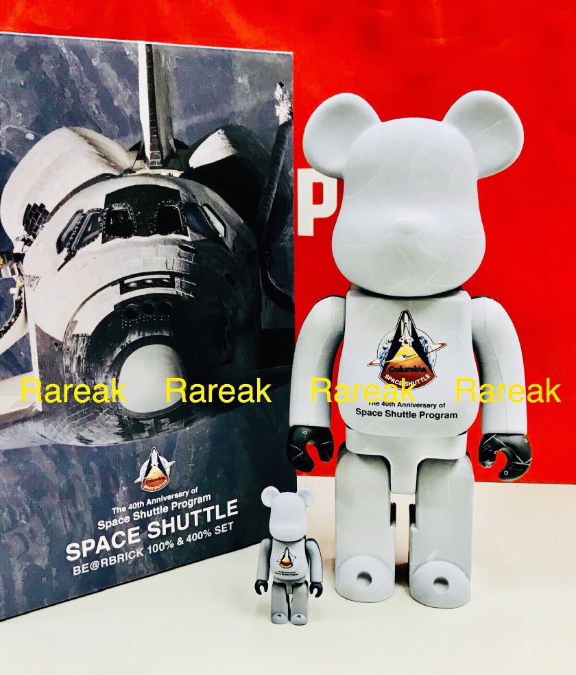 BE@RBRICK × NASA Space Shuttle Launch ver. 100% 400% MEDICOM