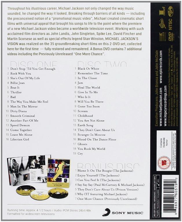 絕版全新未折Michael Jackson's Vision Deluxe Box Set，3DVD/42個