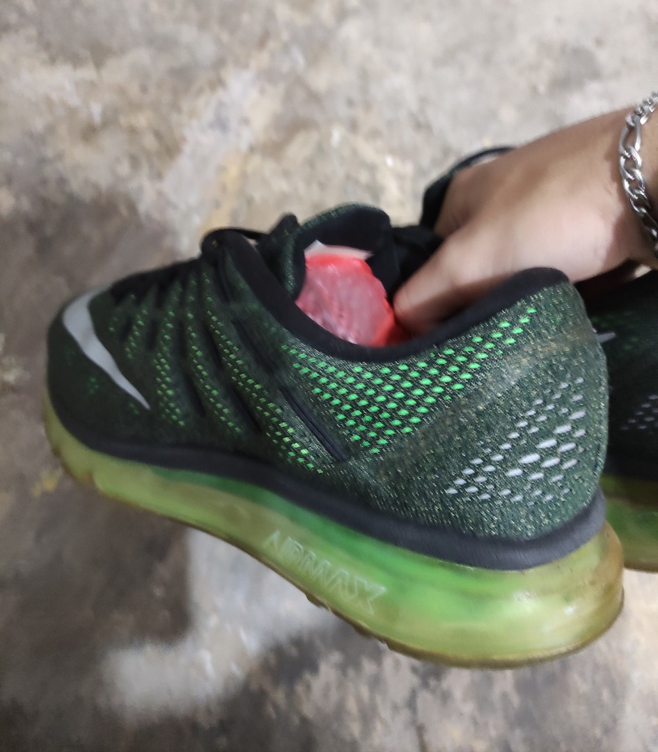 Nike air max 2016 black volt green Fesyen Pria Sepatu Sneakers