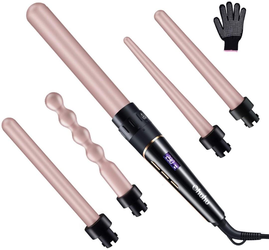 Ohuhu 5 in 1 curling iron wand set sales