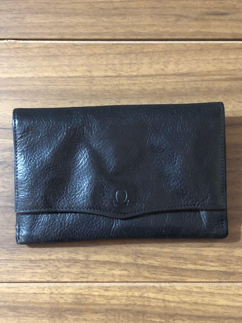 Omega Leather Wallet, Luxury, Bags & Wallets on Carousell