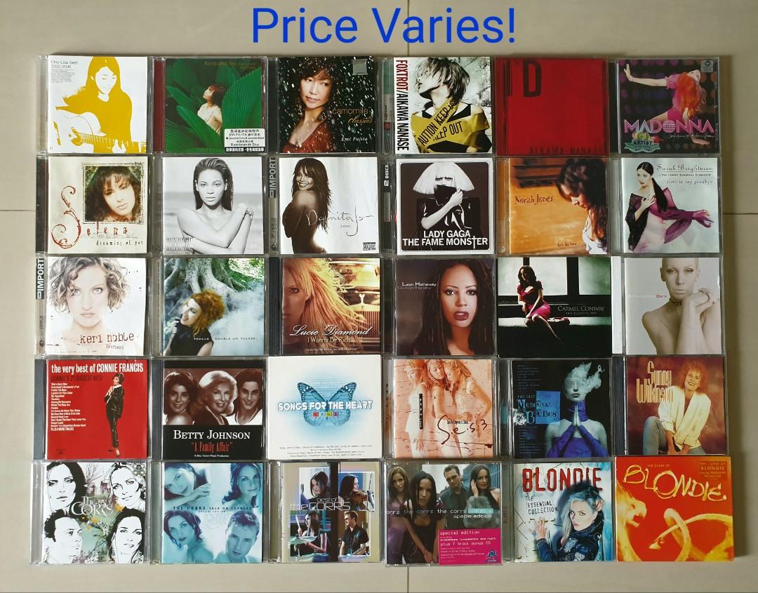 Ono Lisa,Emi Fujita,Aikawa Nanase,Madonna,Sarah Brightman,Selana,Norah  Jones,Beyonce,Lady Gaga,Janet Jackson,Keri Noble,Thulla,Lucie Diamond,Lalah  Hathaway,Carmen Conway,Annie Lennox,Sunny Wilkinson,Connie Francis,Betty  Johnson,S.E.N.S,S.e.S,Blondie ...