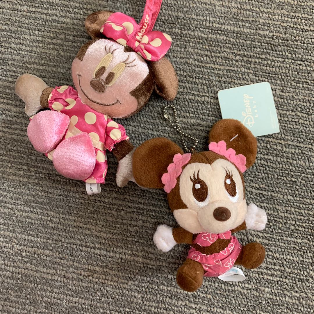 Original Disney Minnie Mouse Keyring Plush, Hobbies & Toys, Toys