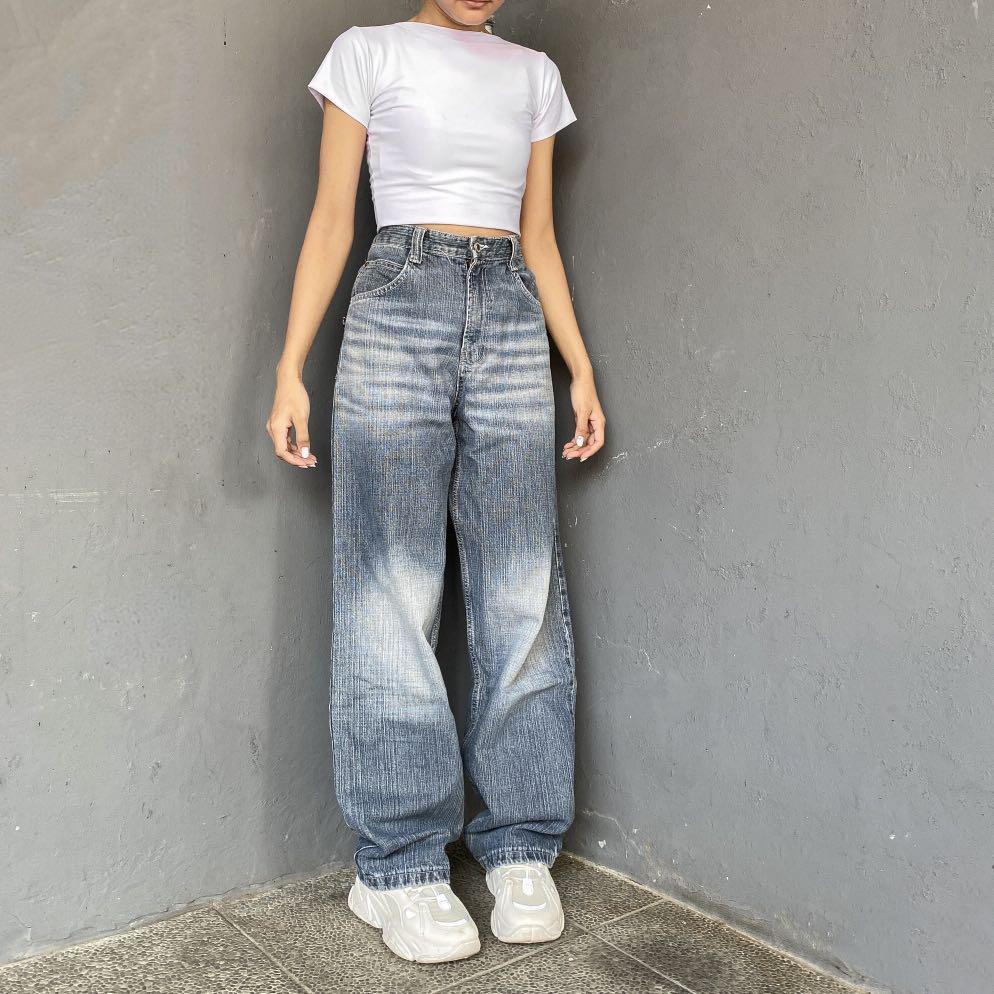 Phat vintage baggy jeans, Fesyen Wanita 