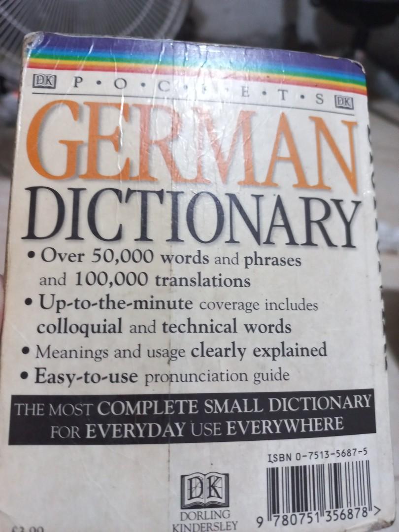 Pocket German Dictionary (Category: Textbooks) located in Las Pinas. Submitted by albert_lp (Listing ID 1122939976, Image 3). Description: pocket german dictionary.