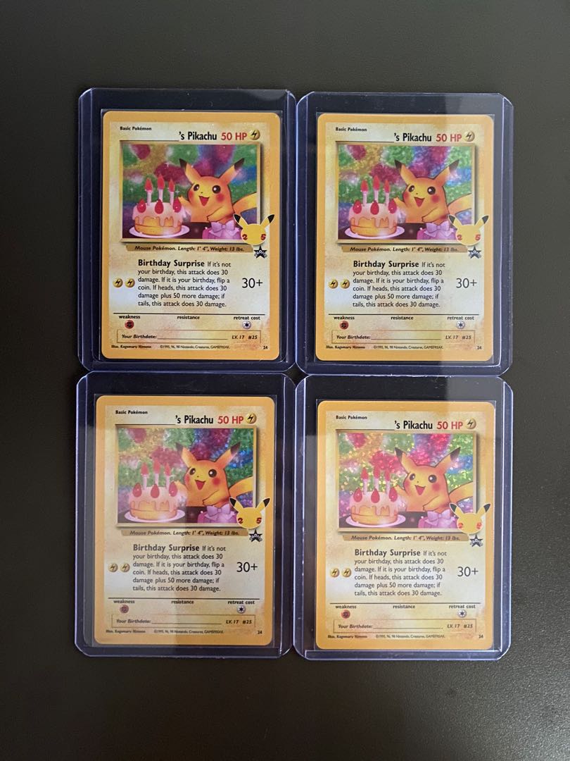 Pokemon TCG 25th celebrations classic promo birthday pikachu, Hobbies