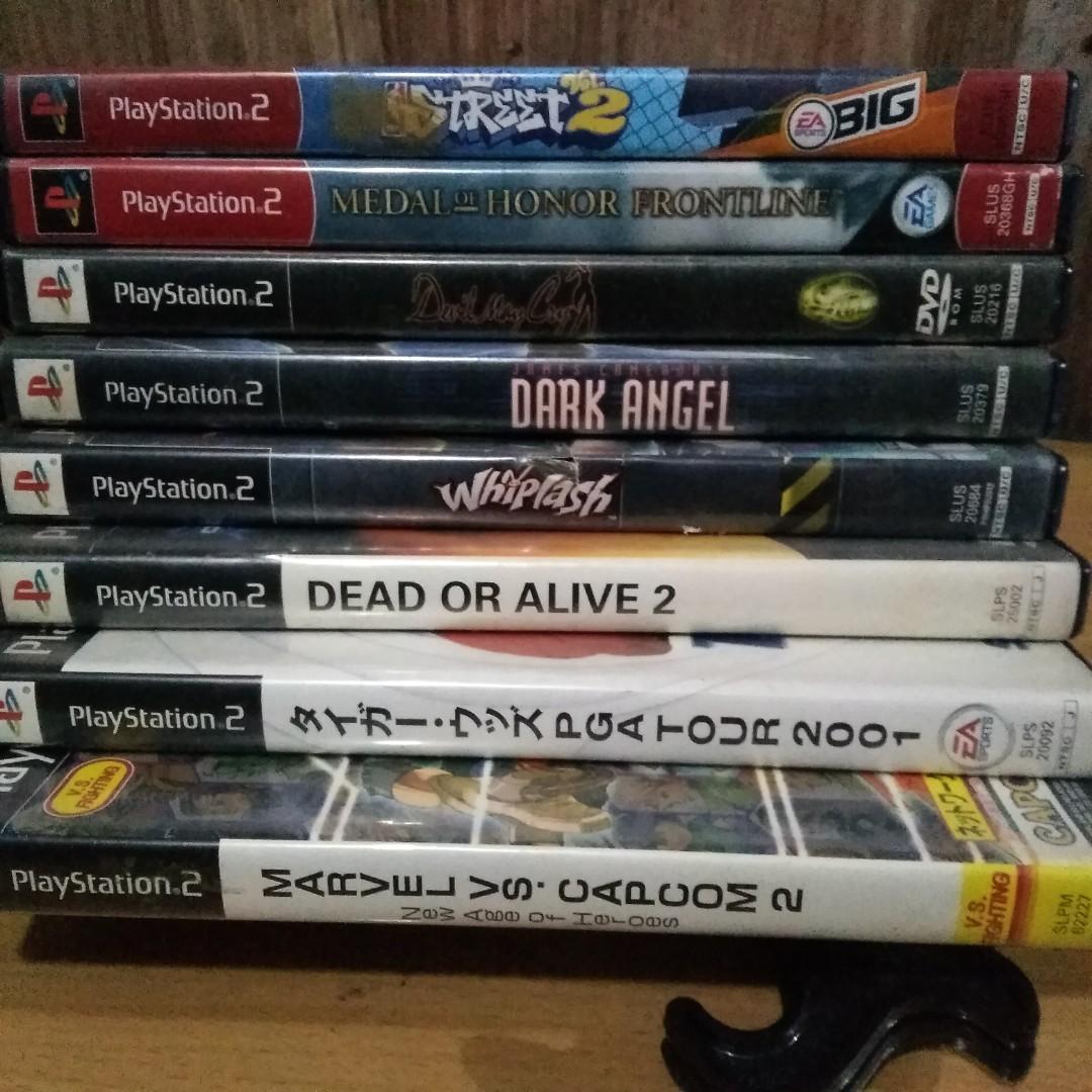 PS2 games original (Category: PlayStation) located in Paranaque City. Submitted by dalyas0031 (Listing ID 1123000573, Image 3). Description: 350 each Nba street vol 2. Ntsc u/c (SOLD) Medal of honor frontline ntsc u/c Devil may cry ntsc u/c (SOLD) Dark angel ntsc u/c Whiplash ntsc u/c (SOLD) Dead or alive 2 ntsc j Pga tour 2001 ntsc j Marvel vs capcom 2 ntsc j (SOLD) Buyer will shoulder shipping fee..