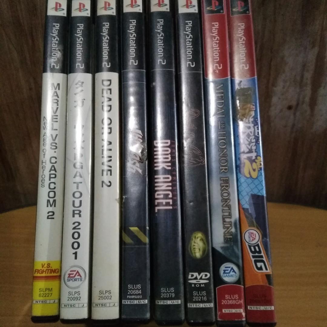 PS2 games original (Category: PlayStation) located in Paranaque City. Submitted by dalyas0031 (Listing ID 1123000573, Image 2). Description: 350 each Nba street vol 2. Ntsc u/c (SOLD) Medal of honor frontline ntsc u/c Devil may cry ntsc u/c (SOLD) Dark angel ntsc u/c Whiplash ntsc u/c (SOLD) Dead or alive 2 ntsc j Pga tour 2001 ntsc j Marvel vs capcom 2 ntsc j (SOLD) Buyer will shoulder shipping fee..