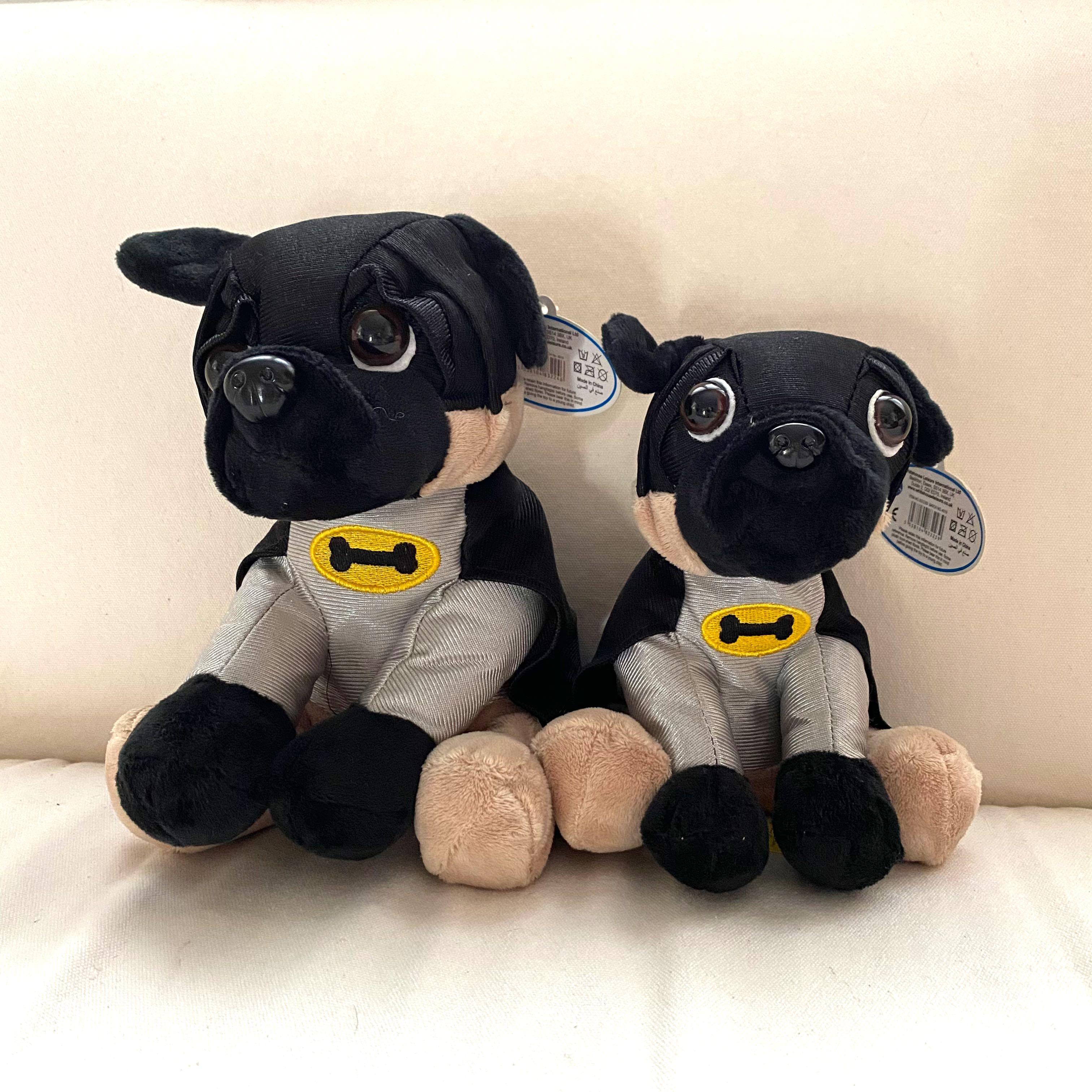 Pugs Super Hero Superman Dog Batman Dog Soft Plush Stuffed Toys, Hobbies &  Toys, Toys & Games on Carousell