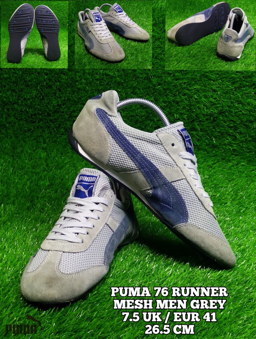 PUMA 76 RUNNER MESH MEN GREY Men s Fashion Footwear Sneakers on Carousell