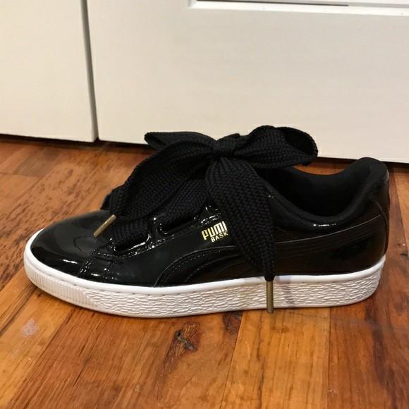 puma patent trainers black