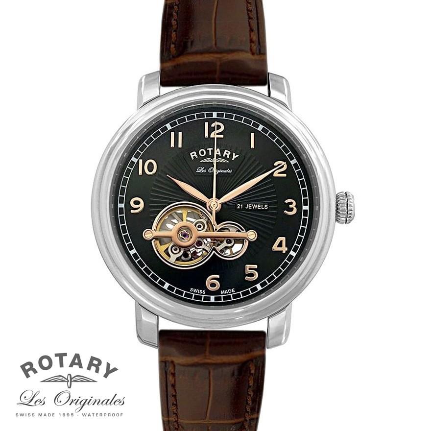 Rotary open heart watch hot sale