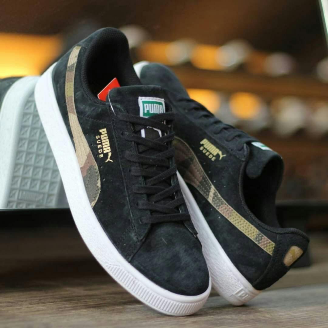 Puma suede black camo deals