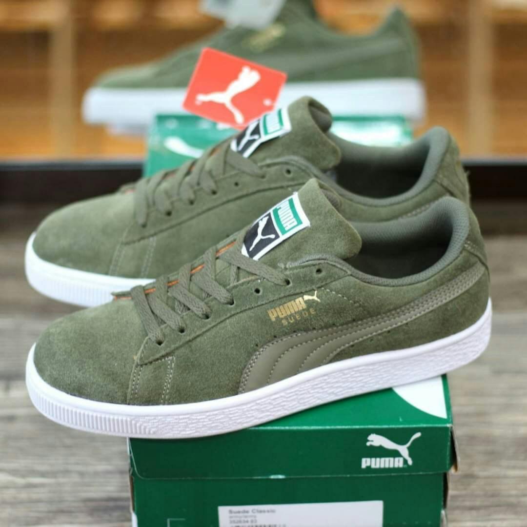 Puma suede army green on sale