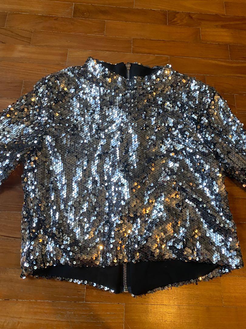 sparkly silver jacket