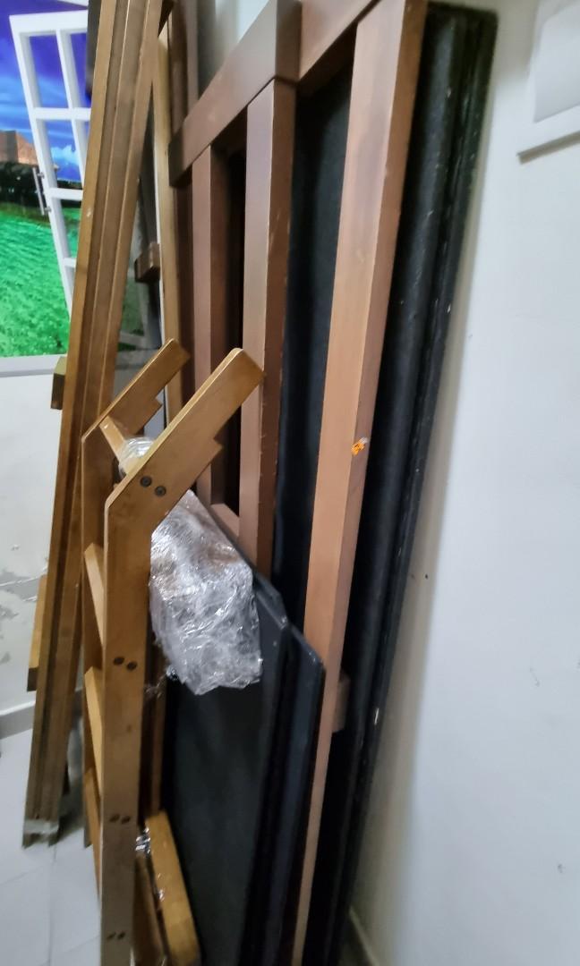 Solid Wood Queen Bed frame from pickering and rail, Furniture & Home