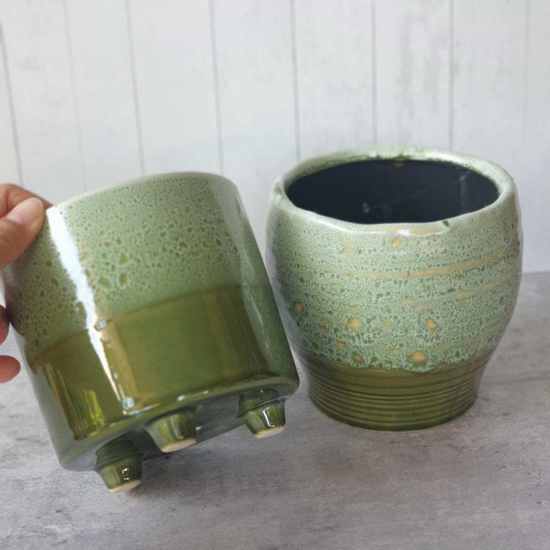 The Leaferie Sage Green v2 flowerpot . Flowerpots . Plant pot . Planter