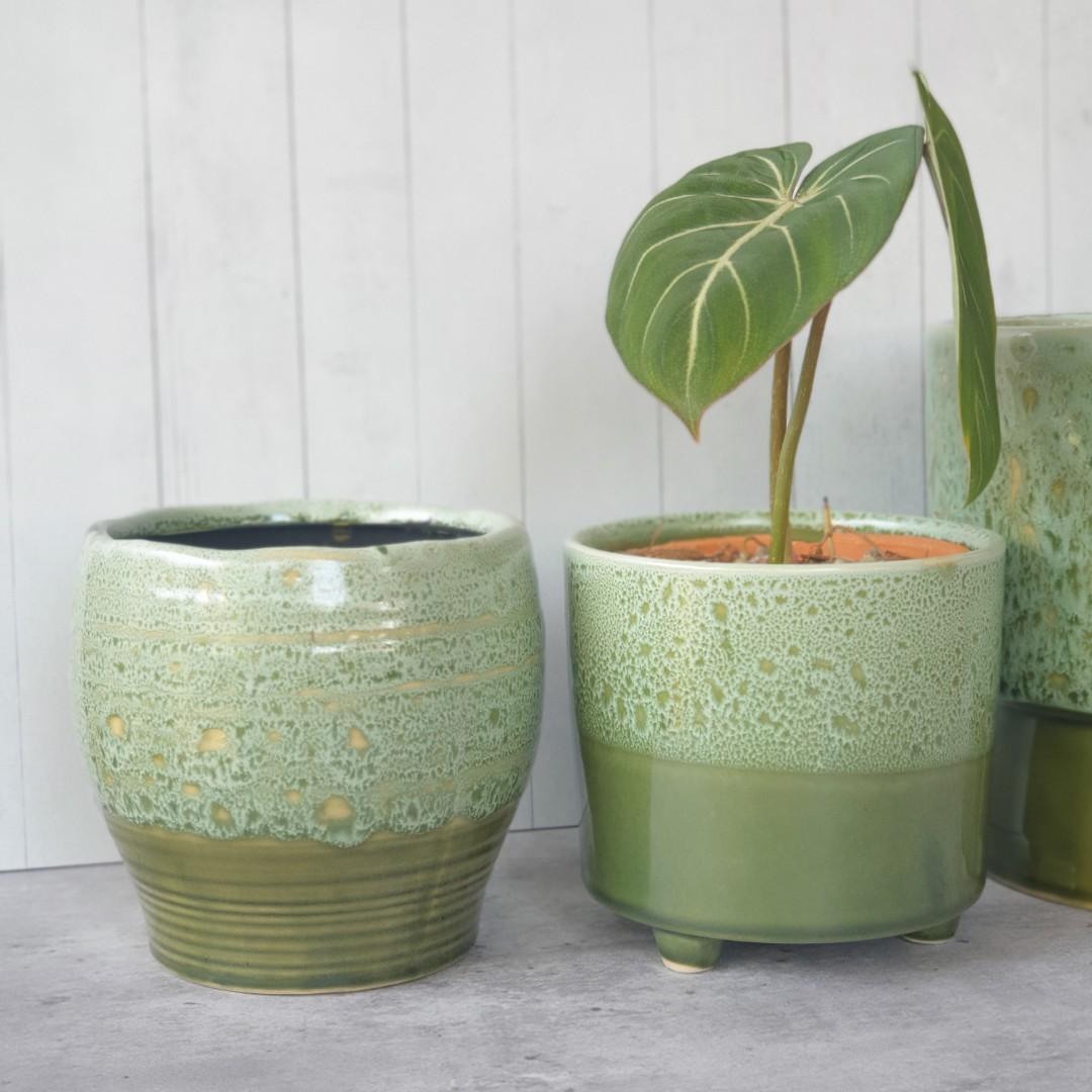 The Leaferie Sage Green v2 flowerpot . Flowerpots . Plant pot . Planter