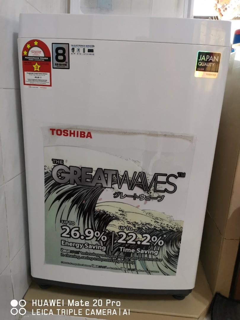 Toshiba great wave 8kg washing machine, Kitchen & Appliances on Carousell