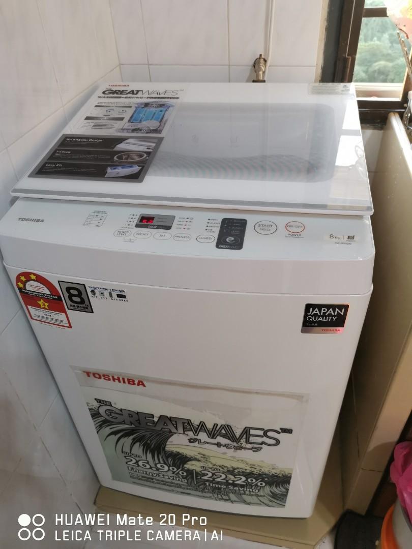 Toshiba great wave 8kg washing machine, Kitchen & Appliances on Carousell