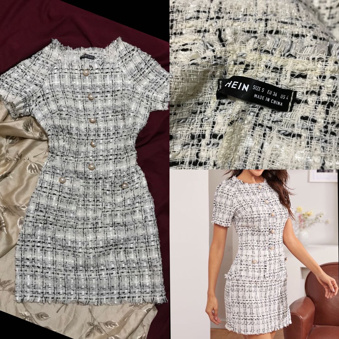 TWEED DRESS (SHEIN), Women's Fashion 