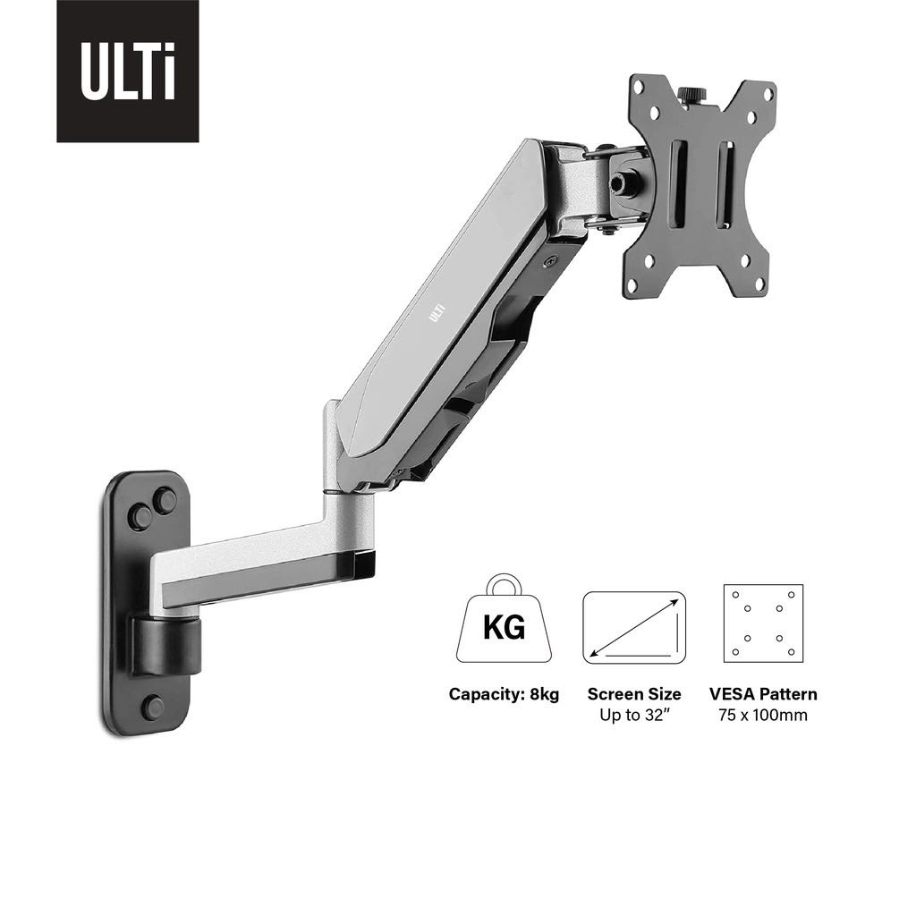 ULTi Monitor Wall Mount, Gas Spring 