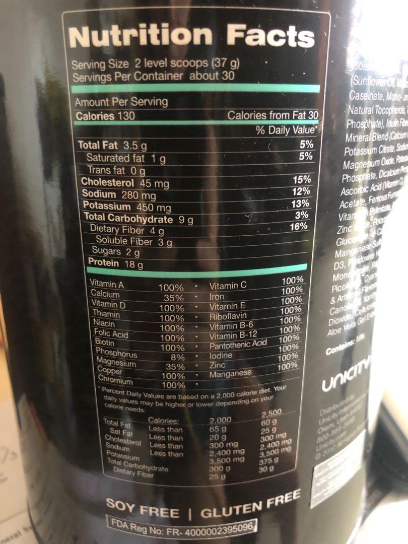 Unicity Complete Chocolate Protein Leam Replacement Sweetened with