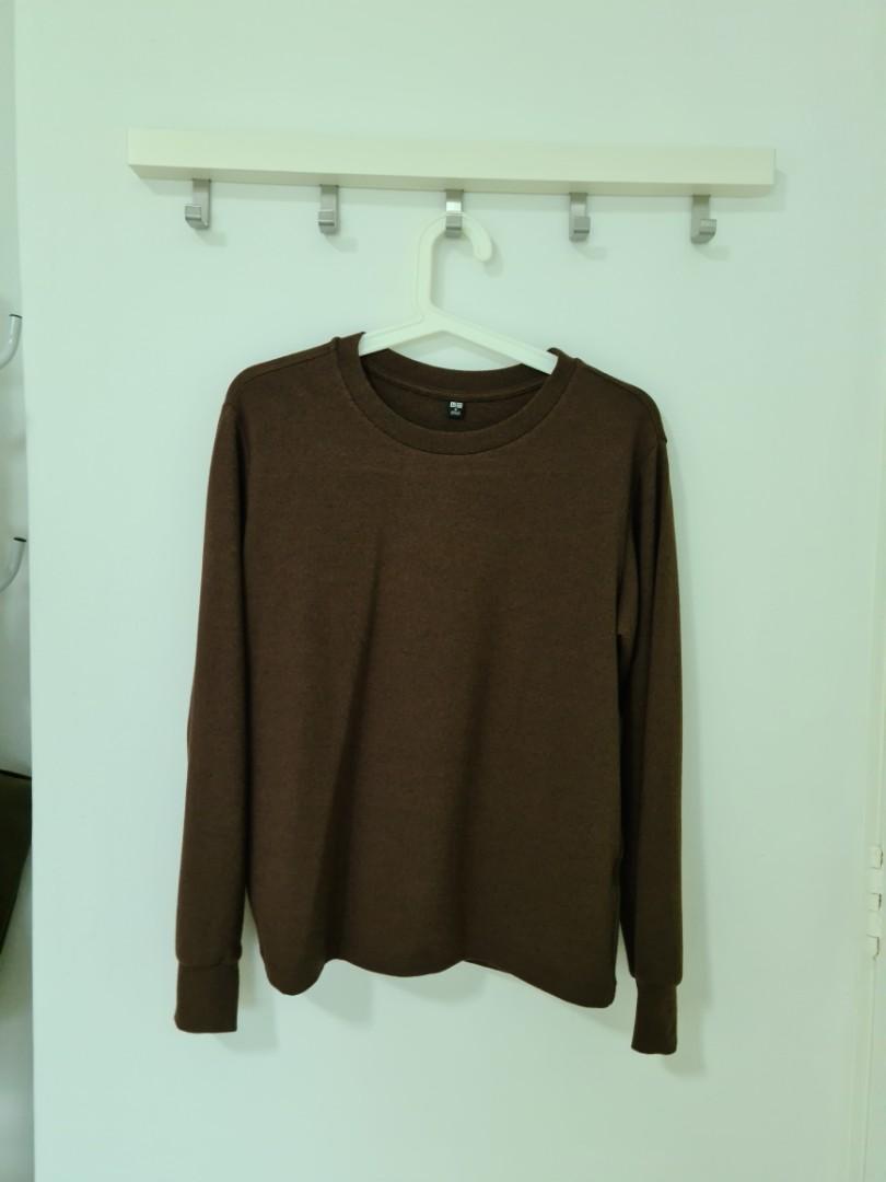 Uniqlo long sleeve in brown, Women's 