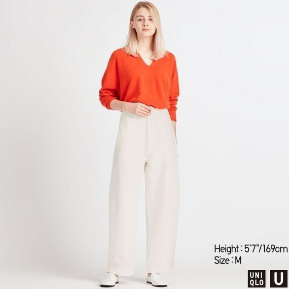 UNIQLO U WIDE FIT PLEATED JERSEY PANTS