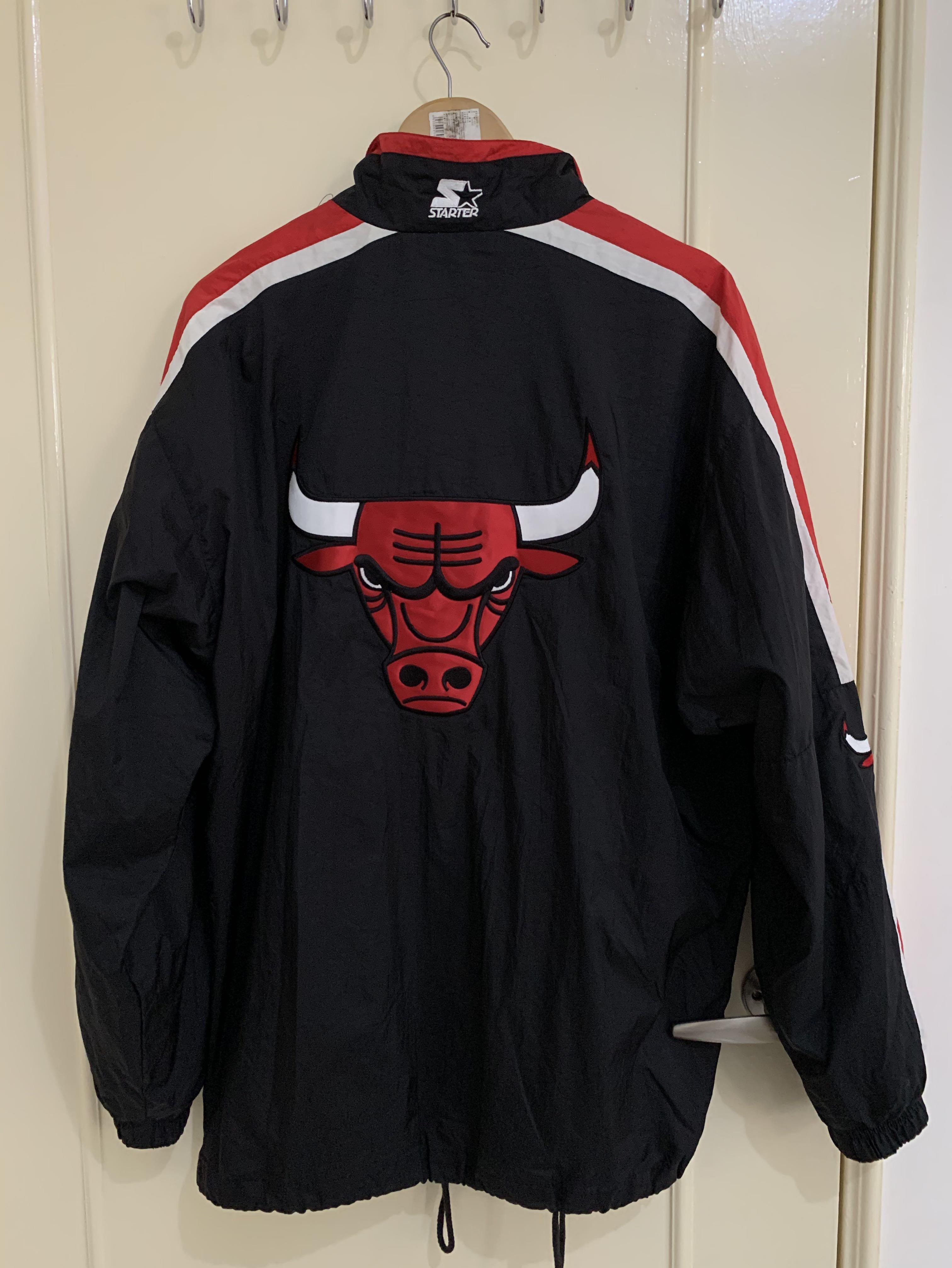 vintage chicago bulls starter pullover jacket