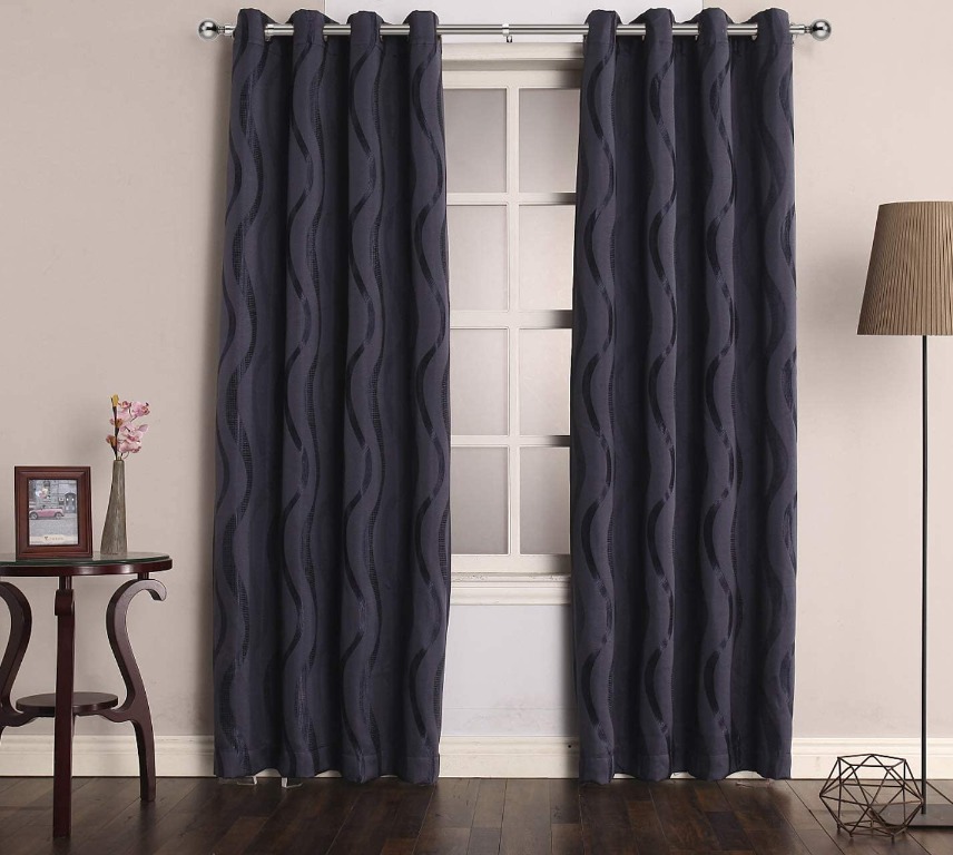 "WL.Rocaille Curtain Pole Plain Metal Ball 25/28mm Diamete Extendable