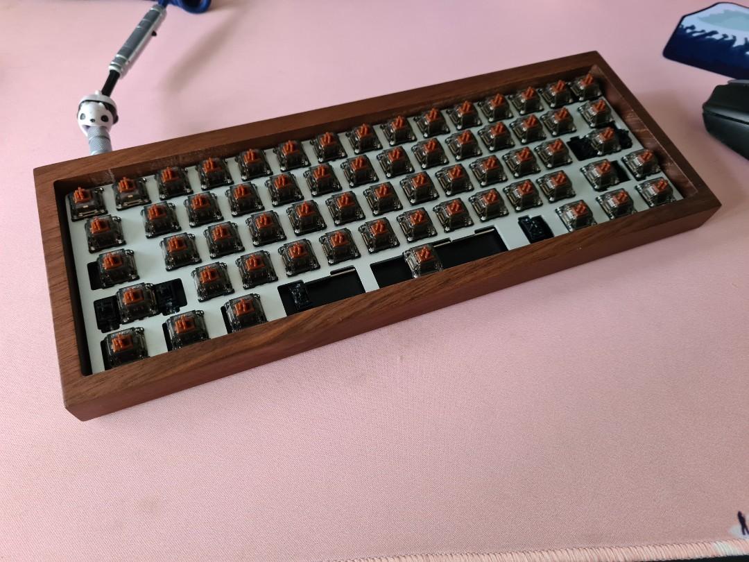 Wood Tofu 60 kbdfans custom mechanical keyboard, Computers & Tech