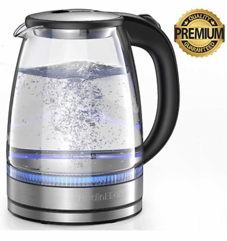 HadinEEon Electric Kettle 1.5L 1500W Stainless Steel Double Wall