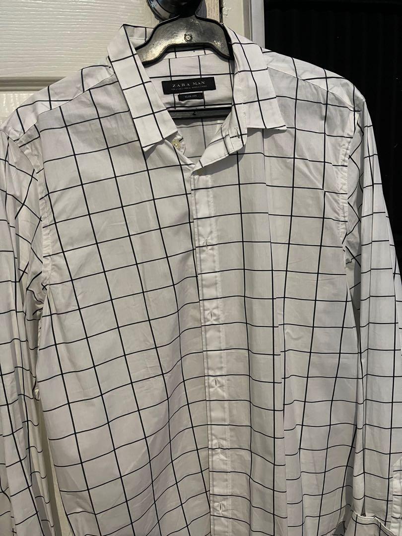 Zara Men long sleeves - checkered, Men 