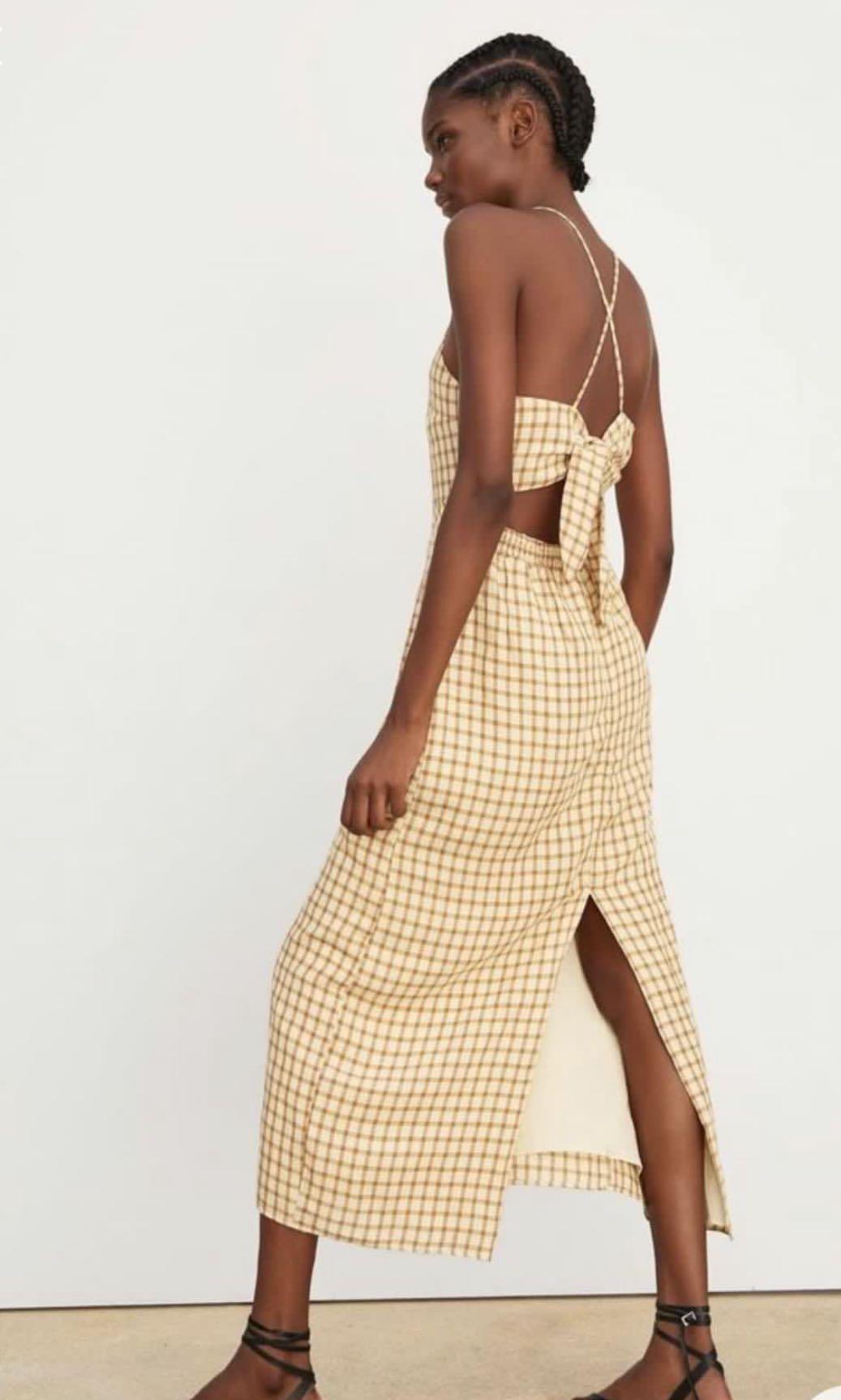 Zara plaid dress, Women's Fashion, Dresses u0026 Sets, Dresses on Carousell