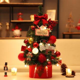 2022新款christmas tree聖誕裝飾擺設迷你亮燈座檯聖誕樹20cm+