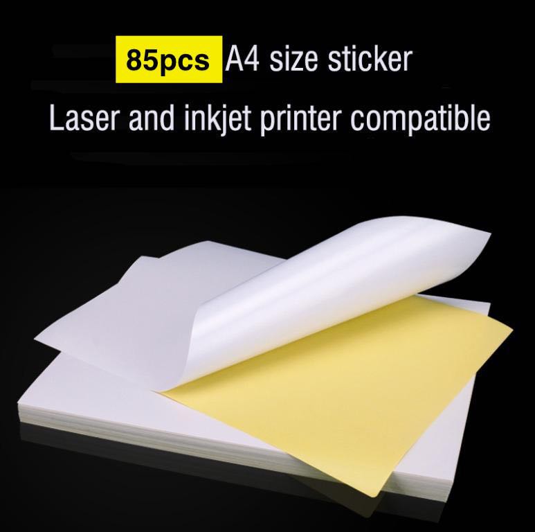 85pcs A4 size sticker label printing paper laser inkjet ...