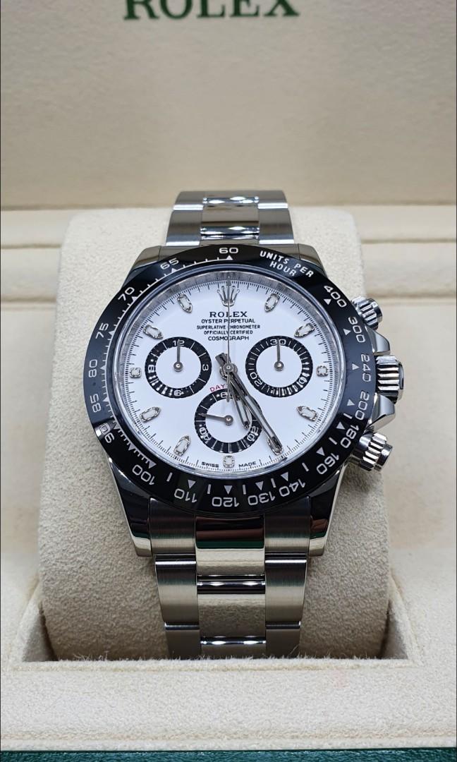 已交流』👏勞力士116500 LN ROLEX Daytona 熊貓迪通拿白面116500LN 陶瓷圈, 名牌精品, 精品手錶在旋轉拍賣