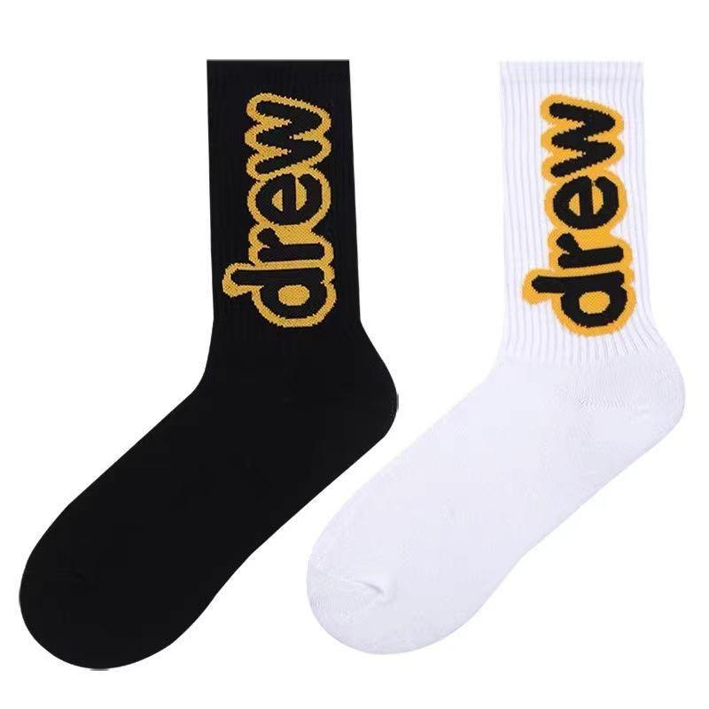 已售完Drew House Socks 字母高筒襪Justin Bieber着用, 男裝, 手錶及