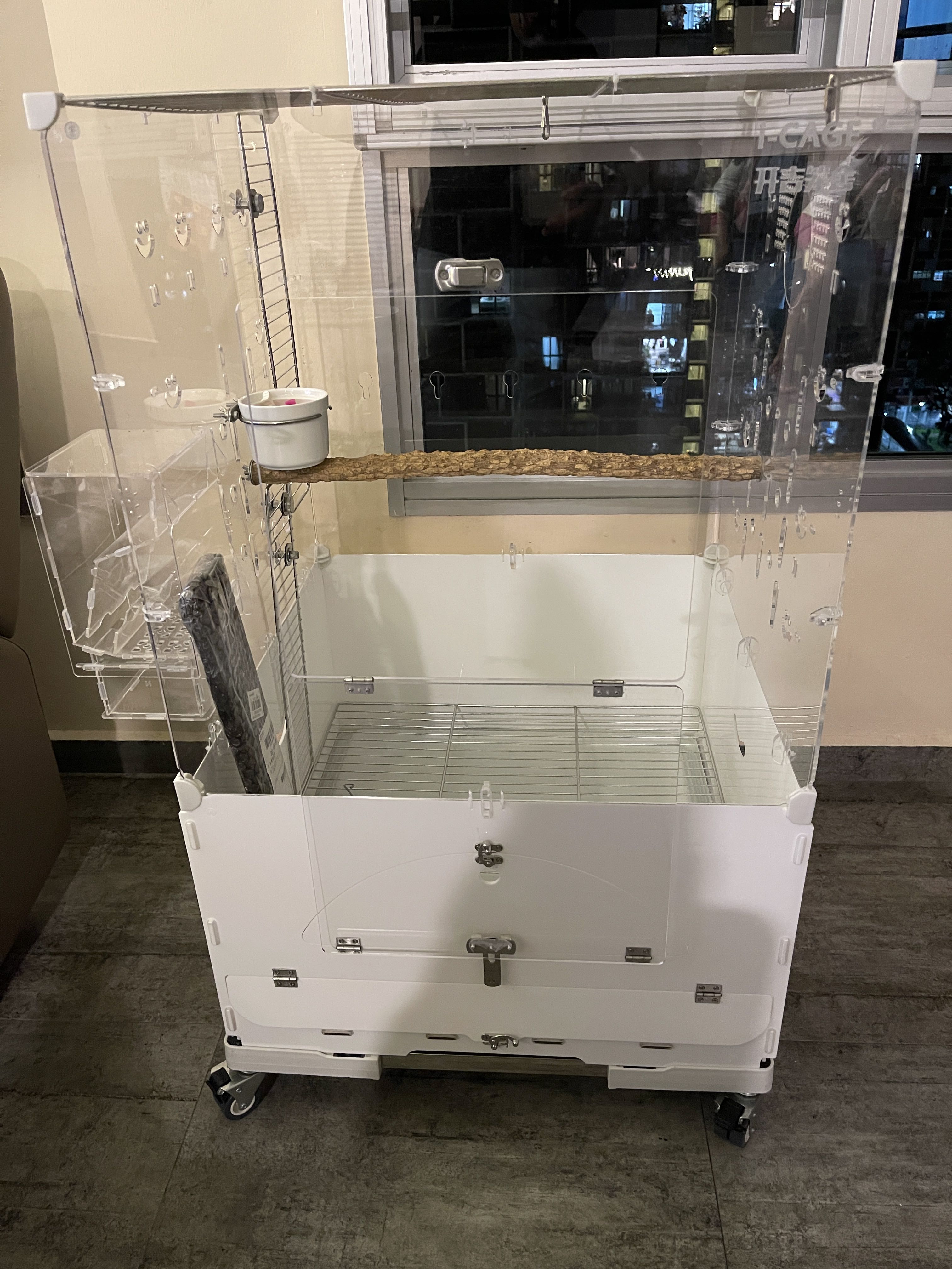 Acrylic bird cage 600mmx600mmx950mm height, Pet Supplies, Homes & Other