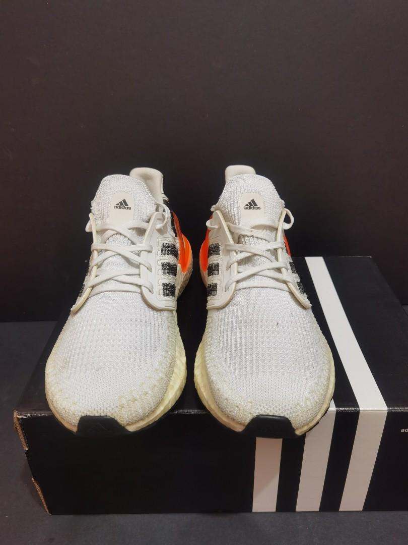 Ultra boost 20 top white and orange