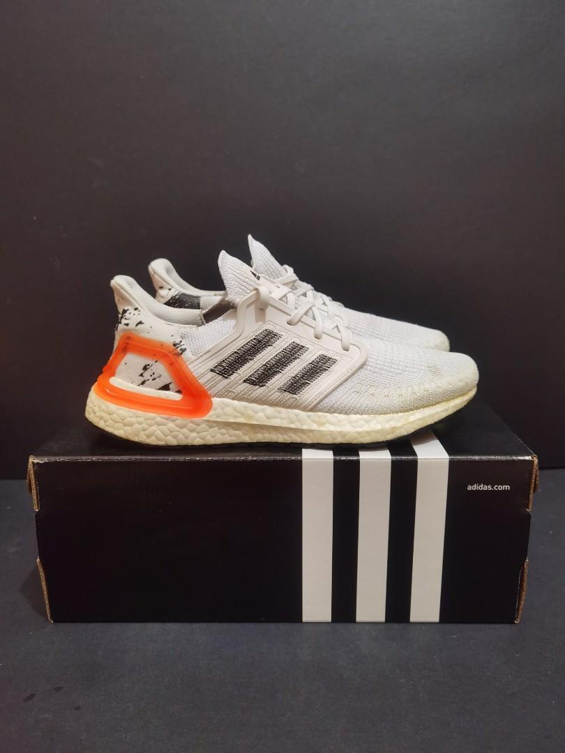 Adidas ultra boost white orange deals