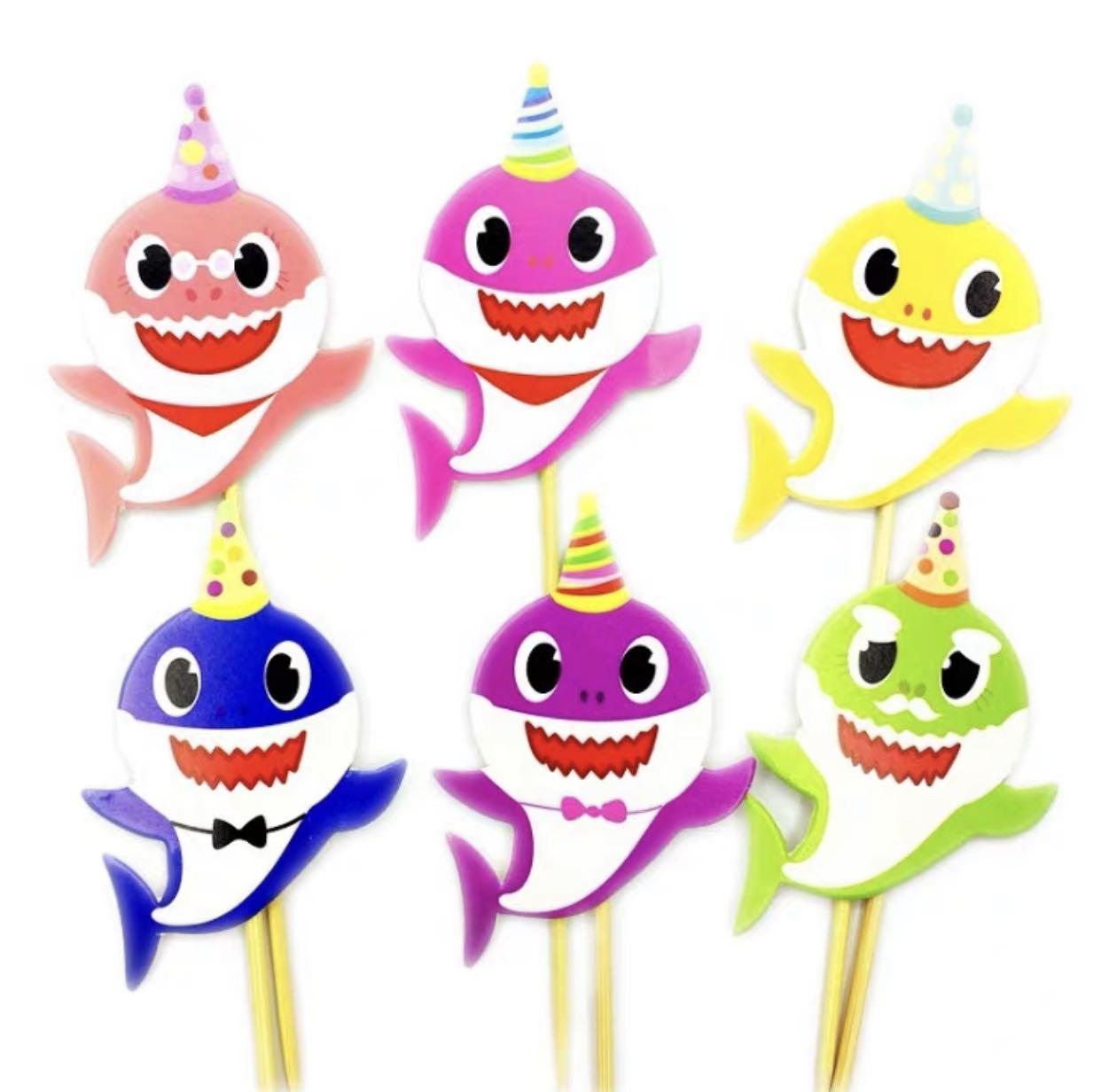 Baby shark theme backdrop (pink), Hobbies & Toys, Stationery & Craft