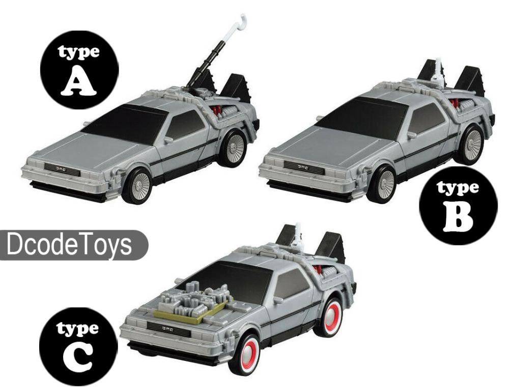 Set complet 3 modèles voiture de collection 10 cm DeLorean BACK TO THE  FUTURE 1 2 3 - Gashapon BANDAI Japon