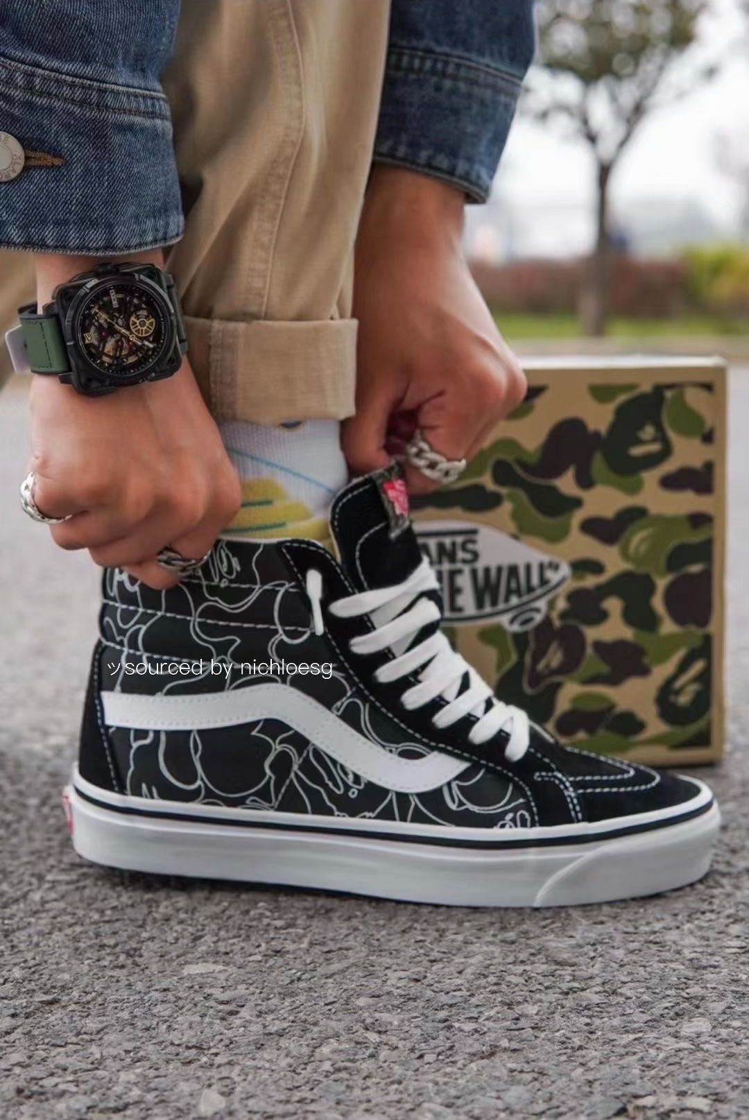 bape vans high top